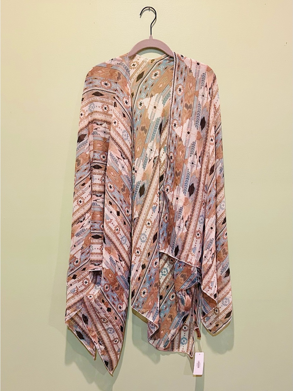 Boho Patterned Wrap Kimono